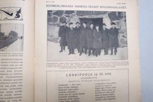 Suomen Kuvalehti 1919 nr 12, kansikuva Päävahdin vartioston juhlallinen vaihdos Helsingissä. Varsinas-Suomen suojeluskunnat, Viron sotalaivasto, ym.