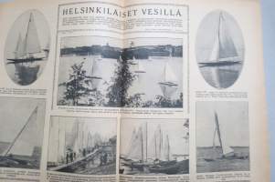 Suomen Kuvalehti 1919 nr 30, kansikuva pojat ongella metsälammella, Werner Söderhjelm 60-vuotias, Tampereen musiikkikoulu, Vöyriläiset muistojaan verestämässä, ym.