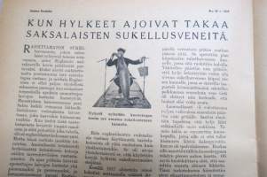 Suomen Kuvalehti 1919 nr 30, kansikuva pojat ongella metsälammella, Werner Söderhjelm 60-vuotias, Tampereen musiikkikoulu, Vöyriläiset muistojaan verestämässä, ym.