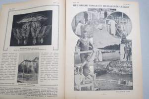 Suomen Kuvalehti 1919 nr 33, kansikuva Elokuu, Kuva pääkaupunkimme lasten kesäelämästä, Pitkämatkaisia valtamerenlaivoja, Sankarihautojen muistomerkkejä, ym.