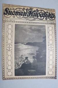 Suomen Kuvalehti 1919 nr 34, kansikuva Kuutamolla, Ernst Haeckel -kuollut maailmanarvoituksien ratkaisija, Helsingin uimarien mestaruuskilpailut, ym.