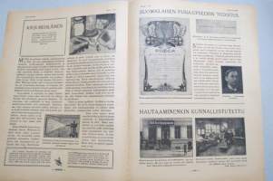 Suomen Kuvalehti 1919 nr 46, kansikuva Junan suistuminen Huopalahdessa, Hiitolan- Raasulin rata, Huopalahden junaonnettomuus, Sarah Bernhardtin silkkikenkä, ym.