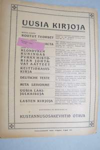 Suomen Kuvalehti 1919 nr 46, kansikuva Junan suistuminen Huopalahdessa, Hiitolan- Raasulin rata, Huopalahden junaonnettomuus, Sarah Bernhardtin silkkikenkä, ym.