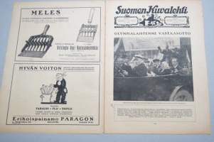 Suomen Kuvalehti 1920 nr 36, Olympialainen Marathon-voittaja isänmaansa seppelöimänä, Lahjoituksia yleisille kirjastoille, Suomen pojat Berliinissä, ym.