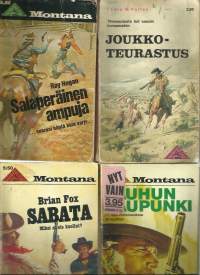 Montana kirjat ; Sabata, Kauhun kaupunki, Salaperäinen ampuja ja   Joukkoteurastus  yht 4 kirjaa
