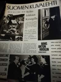 Suomen Kuvalehti 1962 no 12. (24.3.) Hans Anton Krollin tunnustukset, sydänleikkaus Kirurgilla, Jackie Italiassa ja Intiassa