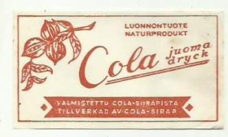 Cola juoma -   juomaetiketti