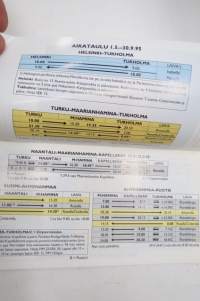 Vikinglinja (Viking Line) aikataulu &amp; hinnat 1.5-30.9.1995 -shipowner´s timetable for the ferry traffic between Finland and Sweden