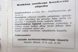 Suomen Matkailijayhdistyksen Seuramatkat 1965 -esite