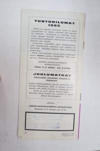 Suomen Matkailijayhdistyksen Seuramatkat 1965 -esite
