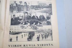 Suomen Kuvalehti 1920 nr 15, kansikuva Synnöve ja Storbjörn lapsina, Suomen laulun Suomen lippu, Viikon kuvia Virosta, Maaherroja ja herrattaria, Kalliola, ym.