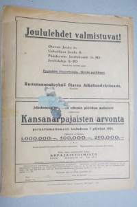 Suomen Kuvalehti 1920 nr 40, kansikuva Irma Törnroos, Jenny Lind - Pohjolan satakielen 100-vuotismuisto, Otravaaran rikkikiisulouhimo, Suomalaista sisua, ym