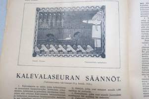 Suomen Kuvalehti 1920 nr 9, kansikuva Akseli Gallèn-Kallela, Kalevalan päivä, Kalevalaseuran tunnussoljet, Lönnrot ja Kajaanin totiseura, Ravi-ajot, ym.