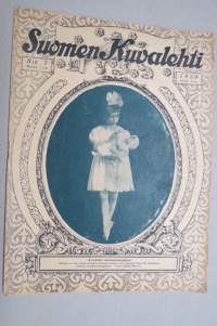 Suomen Kuvalehti 1920 nr 7, kansikuva 8-vuotias varvastanssijatar, Sideotsaisen miehen muisto, Hävityksen jäljet, Valkoisen kenraalin vastaanotto helsingissä, ym.