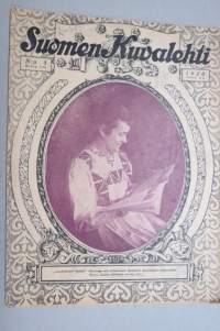 Suomen Kuvalehti 1920 nr 5, kansikuva &quot;Aunuksen helmi&quot; Helsingissä viimeinen kuvalehti kädessään, Saksan kansan vastoinkäymiset, Eläköön vapaus! ym.