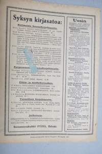 Suomen Kuvalehti 1920 nr 44, kansikuva Kullervo, Ohiolainen sanomalehtimies yhdysvaltain presidentiksi, Suomen koulunuorisotasavalta, Sankari patsaat, ym.