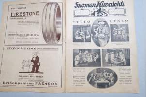 Suomen Kuvalehti 1920 nr 23, kansikuva Tasavallan presidentin tuleva puoliso, rouva Ester Hällström, Tyttö lyseo, Koiramaailman kiitäjistä, ym.