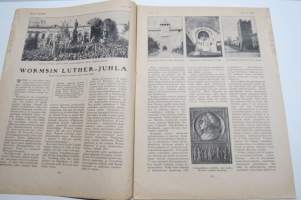 Suomen Kuvalehti 1921 nr 20, kansikuva Harpunsoittaja Lilli Cajanus-Blenner, Tampereen maatalousnäyttelyä odotellessa, Wormsin Luther-juhla, Tornio 300-vuotas, ym.