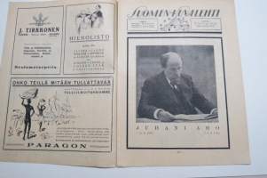 Suomen Kuvalehti 1921 nr 33, kansikuva Daisy Grill, Amerikan kaunein nainen, Nykyisen Venäjän taidetta, Vastavihittyjä kirkkoja, Liikkumisesta merenpohjassa, ym.