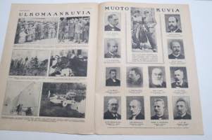 Suomen Kuvalehti 1921 nr 33, kansikuva Daisy Grill, Amerikan kaunein nainen, Nykyisen Venäjän taidetta, Vastavihittyjä kirkkoja, Liikkumisesta merenpohjassa, ym.