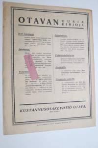 Suomen Kuvalehti 1921 nr 33, kansikuva Daisy Grill, Amerikan kaunein nainen, Nykyisen Venäjän taidetta, Vastavihittyjä kirkkoja, Liikkumisesta merenpohjassa, ym.