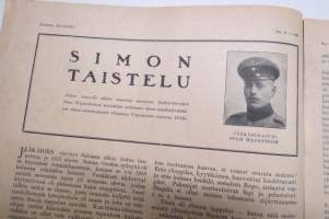 Suomen Kuvalehti 1921 nr 34, kansikuva Kuutamoiden kuussa, Simon taistelu, Valkoisen kankaan kaunottaria, Kotimaisia kuvia, Mitä Ylä-Schlesiassa on tapahtunut, ym.
