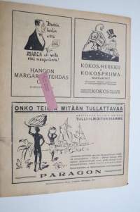 Suomen Kuvalehti 1921 nr 39, kansikuva Kevyt miinan hettäjä, Ensimmäiset kauppa- ja teollisuuspäivät, Venäjän suurin runoilija kuollut nälkään, Muotokuva, ym.