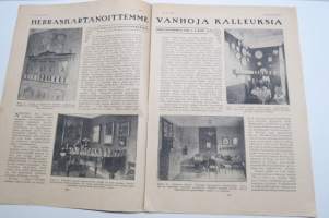 Suomen Kuvalehti 1921 nr 32, kansikuva Kun Itävallan-Suomen jalkapallo-ottelu alkoi, Unkarin edustus Suomessa, Herraskartanoittemme vanhoja kalleuksa, ym.