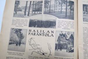 Suomen Kuvalehti 1921 nr 16, kansikuva Historiaa elävissä kuvissa, Tasavallan presidentin illalliskutsut, Uudet upseerit, Halilan parantola, Kultapuu, ym.