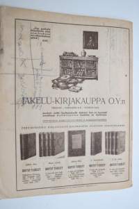 Suomen Kuvalehti 1921 nr 44, kansikuva Kirjallisuusviikolla, Minna Canth suomalainen kirjailijatar, Kirjain kokoilemisesta, Henki ja aine , Kaksi kustantajaa, ym.