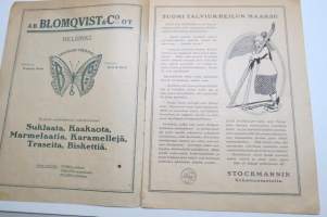 Suomen Kuvalehti 1921 nr 8, kansikuva Pääkaupungin idylli: Yrjö Liipolan heräävä voima, Suomi talviurheilun maaksi, Helsingin uusi rautasänkytehdas, ym.