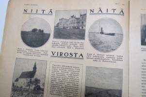 Suomen Kuvalehti 1921 nr 8, kansikuva Pääkaupungin idylli: Yrjö Liipolan heräävä voima, Suomi talviurheilun maaksi, Helsingin uusi rautasänkytehdas, ym.