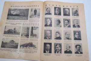 Suomen Kuvalehti 1921 nr 8, kansikuva Pääkaupungin idylli: Yrjö Liipolan heräävä voima, Suomi talviurheilun maaksi, Helsingin uusi rautasänkytehdas, ym.