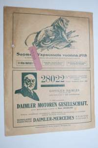 Suomen Kuvalehti 1921 nr 8, kansikuva Pääkaupungin idylli: Yrjö Liipolan heräävä voima, Suomi talviurheilun maaksi, Helsingin uusi rautasänkytehdas, ym.