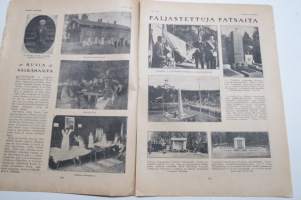 Suomen Kuvalehti 1921 nr 22, kansikuva Tasavallan presdentti vastaanottamassa Nikolainkirkon portailla paraatin armeijan lippupäivänä, Ärsytetty kaunotar, ym