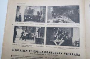 Suomen Kuvalehti 1921 nr 22, kansikuva Tasavallan presdentti vastaanottamassa Nikolainkirkon portailla paraatin armeijan lippupäivänä, Ärsytetty kaunotar, ym