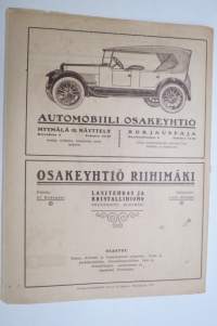 Suomen Kuvalehti 1921 nr 4, kansikuva Pola Negri, Mäntyluoto saa kilpailijan, Maailman postikongressi Madridissa, Joka mies rakentamaan itselleen taloa, ym.