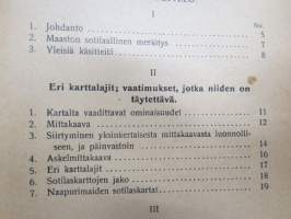 Sotilastopografian oppijakso suojeluskunta- ja reserviupseerikursseja varten -military topography coursebook for army &amp; National Guard officer courses