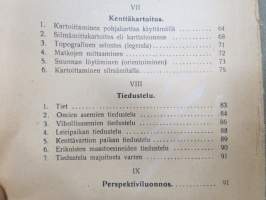 Sotilastopografian oppijakso suojeluskunta- ja reserviupseerikursseja varten -military topography coursebook for army &amp; National Guard officer courses