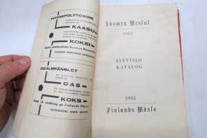 Suurmessut 1935 luettelo / katalog Stormässän