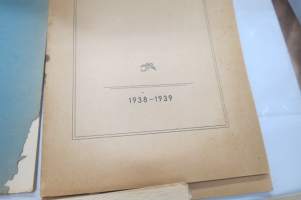 Kemijärven yhteiskoulu / yhteislyseo, erä vuosikertomuksia 1934-1970, osa tuplakappaleina, monissa mukana rehtorin puhekonsepteja ym.