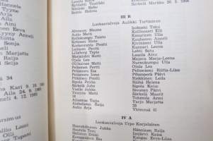 Kemijärven yhteiskoulu / yhteislyseo, erä vuosikertomuksia 1934-1970, osa tuplakappaleina, monissa mukana rehtorin puhekonsepteja ym.