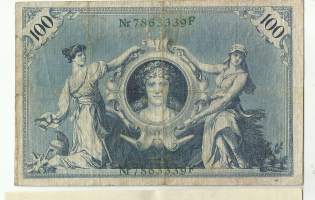 Saksa 100 Mark markkaa 1908 seteli
