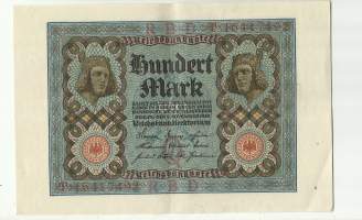 Saksa 100 markkaa 1920 seteli