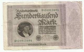 Saksa 100 000 markkaa 1923 seteli