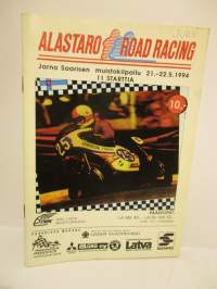 Alastaro Road Racing 21.-22.5. 1994 Jarno Saarisen muistokilpailu -käsiohjelma - RR race program - Jarno Saarinen Memorial