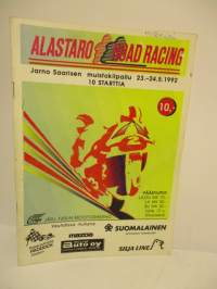 Alastaro Road Racing 23.-24.5. 1992 Jarno Saarisen muistokilpailu -käsiohjelma - RR race program - Jarno Saarinen Memorial