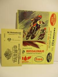 26. Ruissalonajo Moottoripyörille ja autoille osana suomen TT-mestaruudesta 23.5. 1963 - käsiohjelma