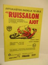 46. Ruissalonajot Artukaisten radalla 19-20.5.1984 -käsiohjelma