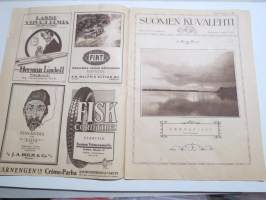 Suomen Kuvalehti 1923 nr 33, kansikuva &quot;Ruiskaunokki&quot;, Sortoajan ilmöitä Helsingissä, Kesäisiä juhlia ja retkiä, Lento moottorittomalla koneella, ym.